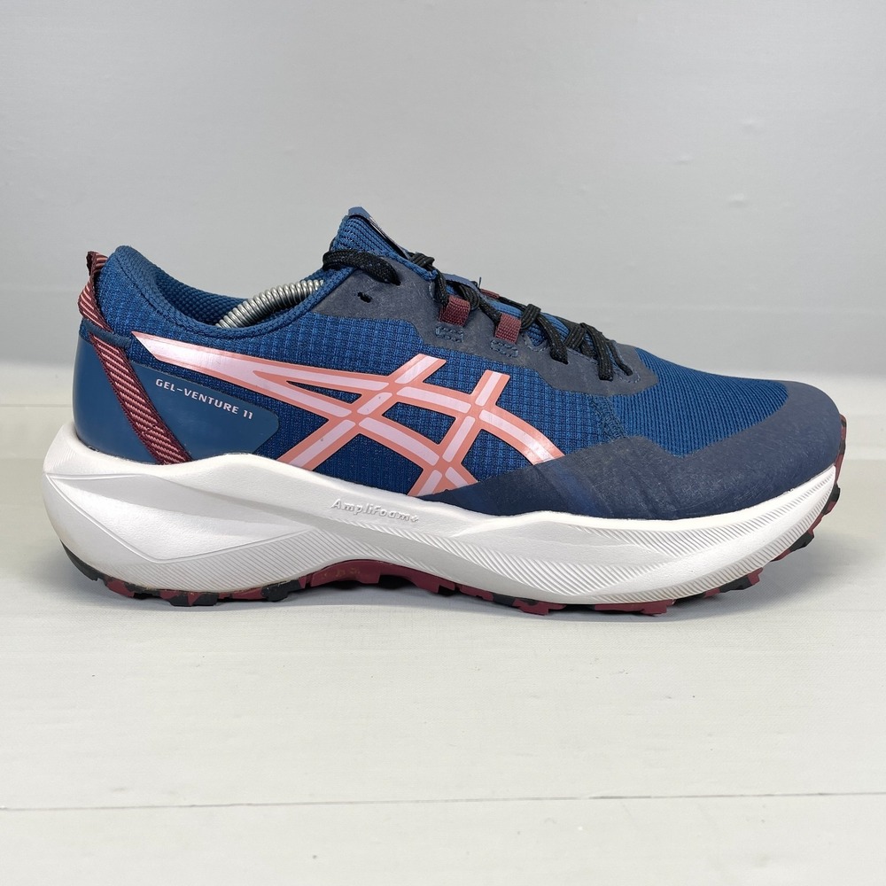 ASICS Gel-Venture 11 Trail Running Shoes Womens Size 9 Wide Blue Lace Up Sneaker